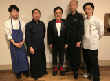 料理人チームは、四間道レストランmatsuuraの松浦さん、コリエドールの野々山さん、ルマルタンペシュール現シェフの藤村さん。